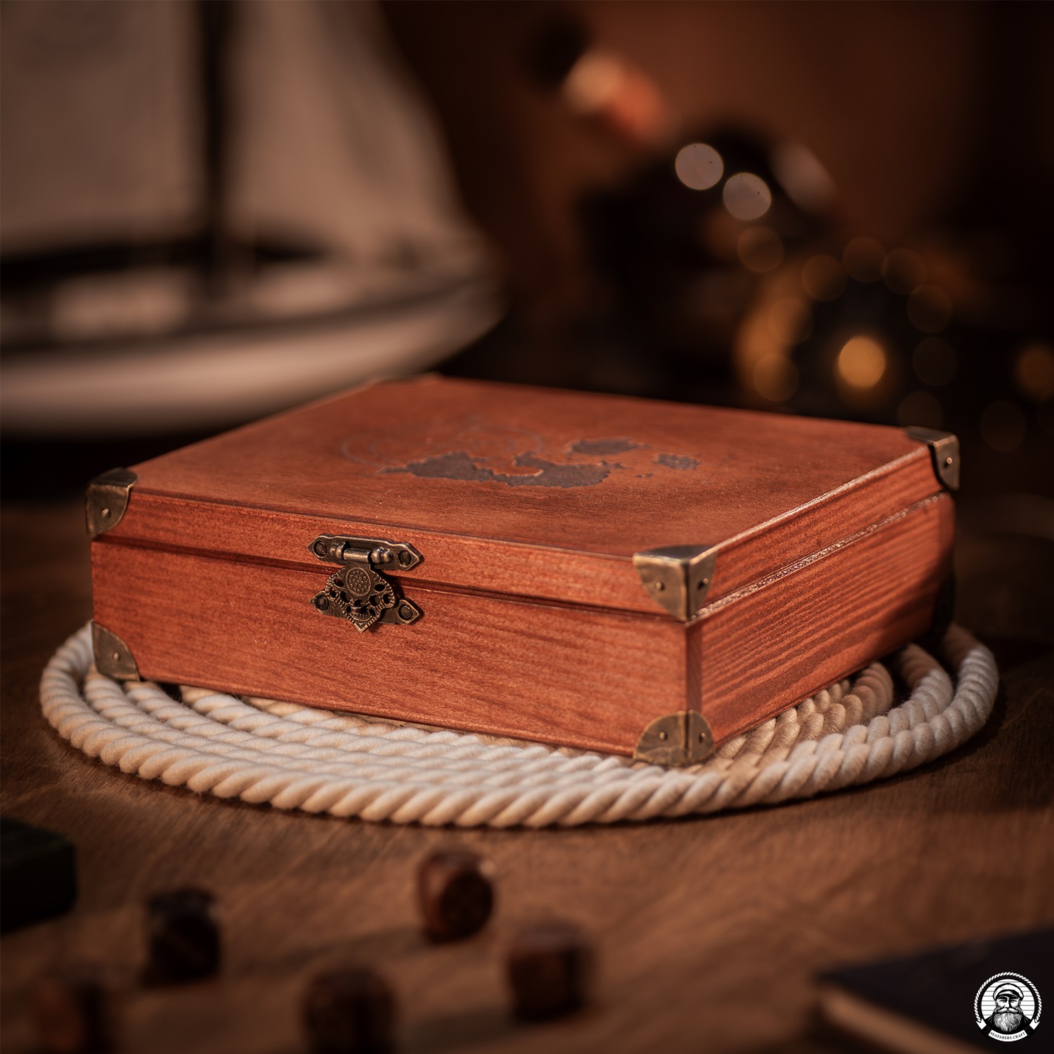 Skrzyneczka Morskich Sekretów – Pudełko na Zdjęcia i Drobiazgi roz. M